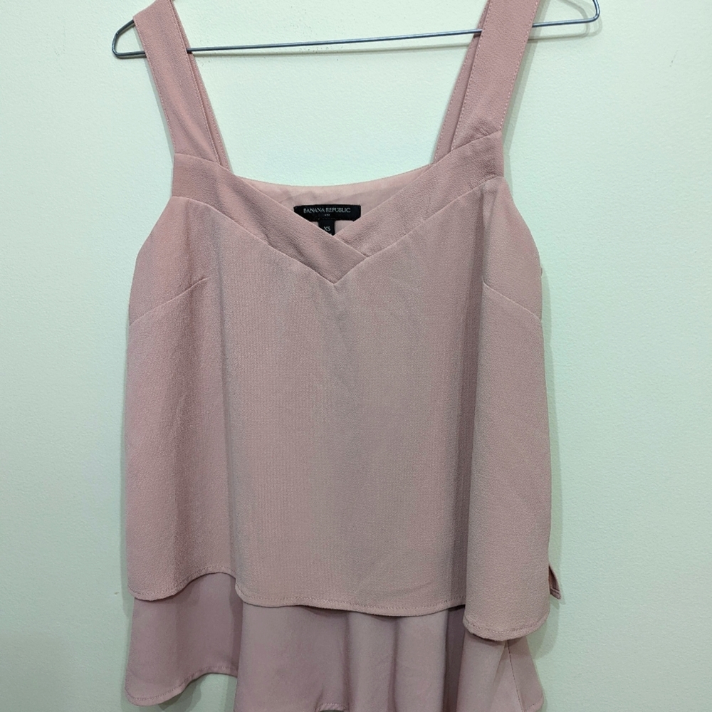 Banana Republic, Light pink summer strappey tank blouse, size xs